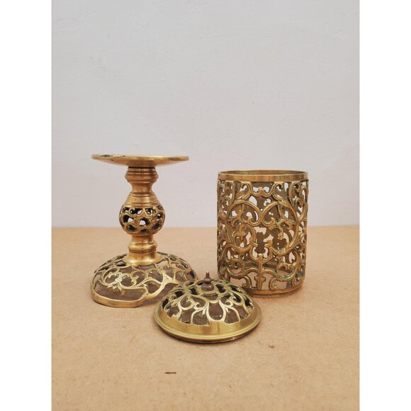 Candle holder / candlestick / candle lamp / lantern - Simple design Vintage - Picture 7 of 10